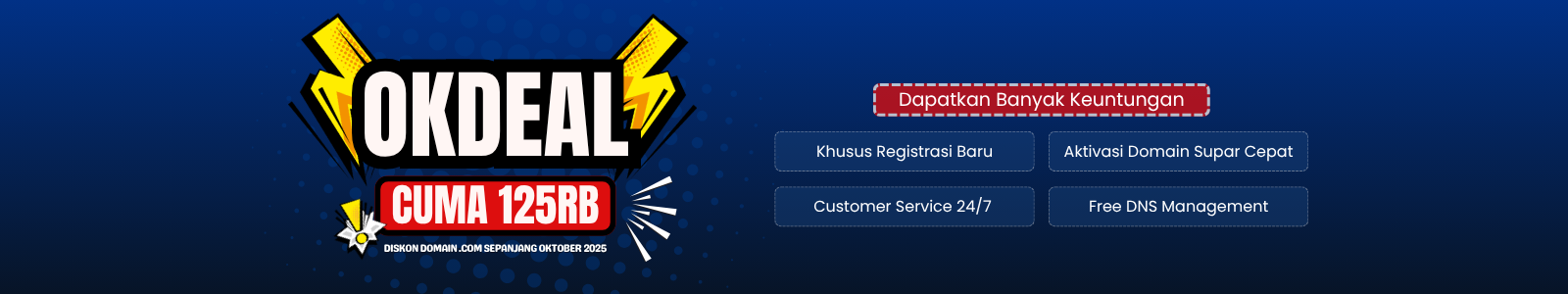 Promo Domain .COM Hanya Rp125.000