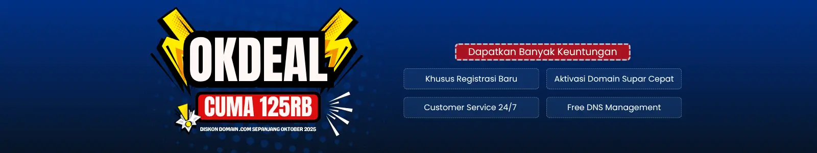 Promo Domain .COM Hanya Rp125.000