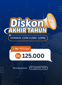 Promo Domain .COM Akhir Tahun — Cuma Rp 125.000