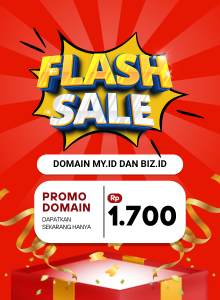 Flash Sale Domain .my.id dan .biz.id cuma Rp1.700