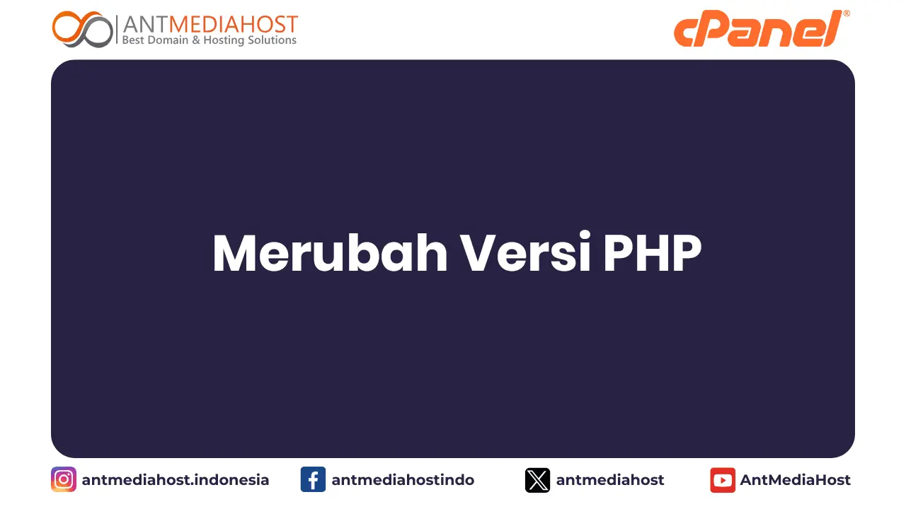 Merubah Versi PHP
