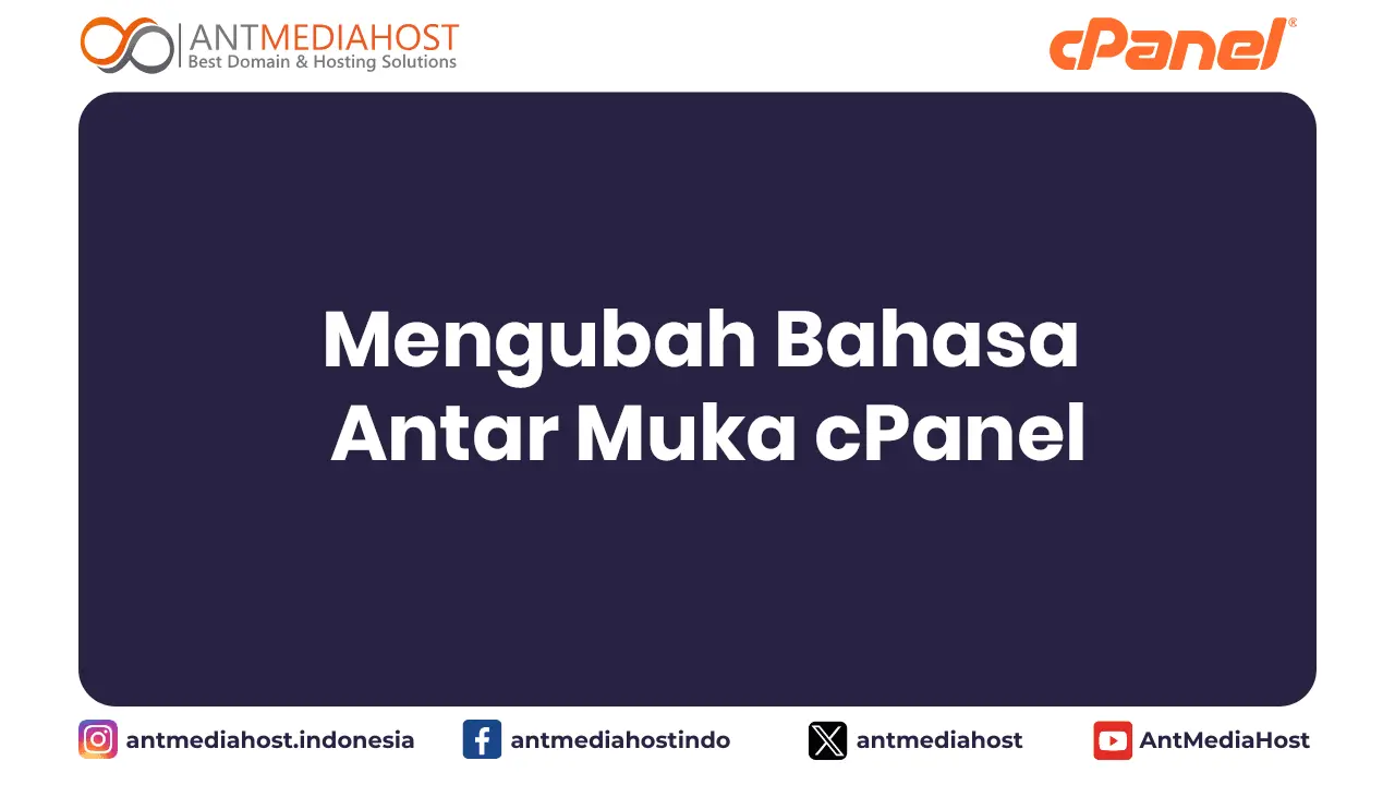 Mengubah Bahasa Antar Muka cPanel