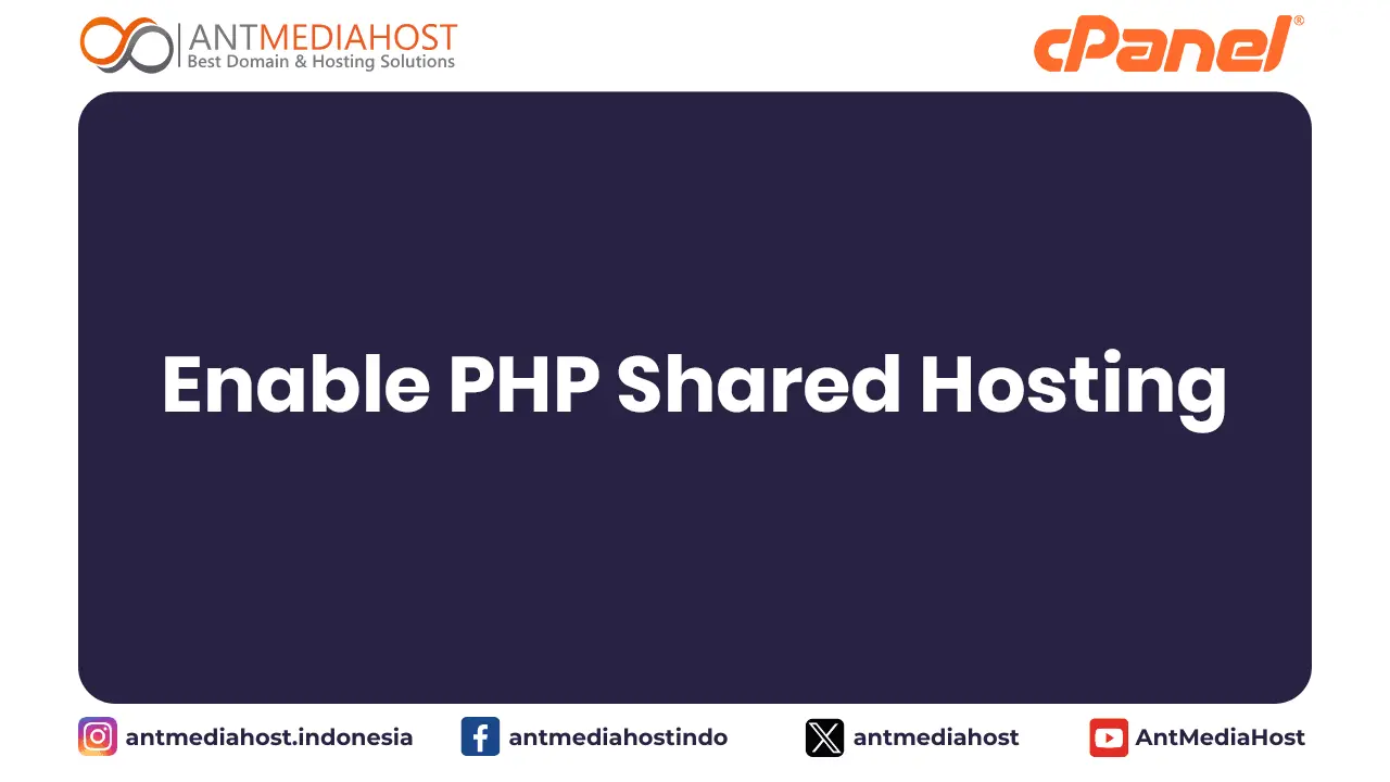 Enable PHP Shared Hosting