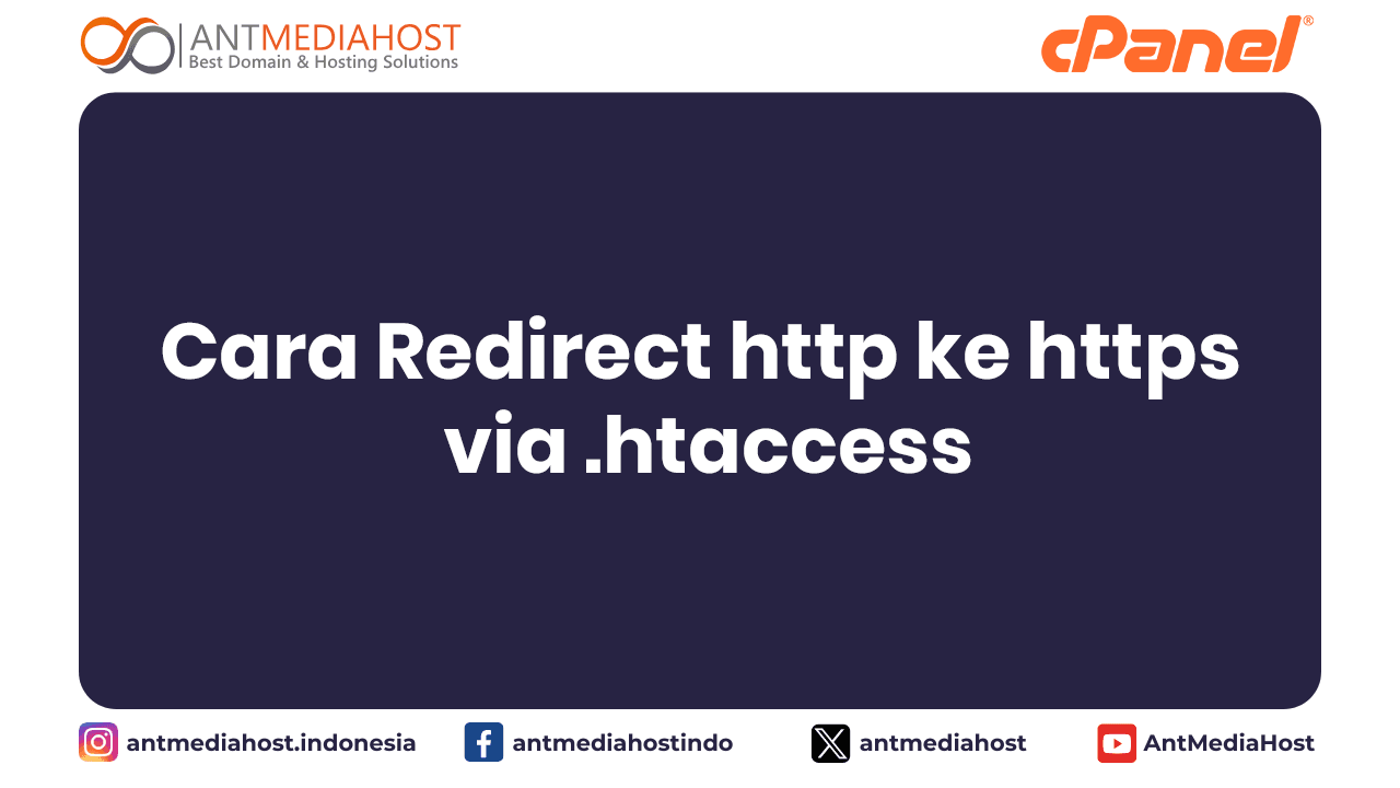 Cara Redirect http ke https via .htaccess | antmediahost