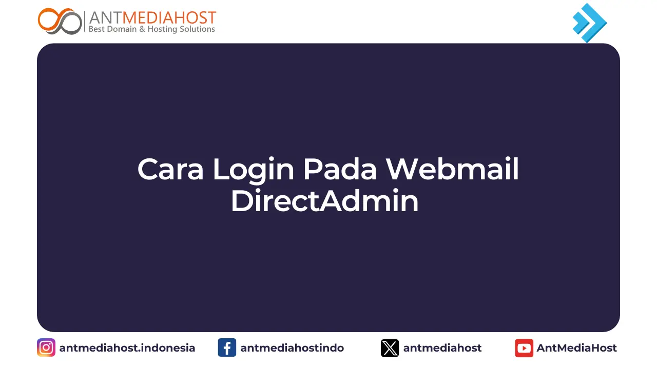DirectAdmin - Cara Login Pada Webmail