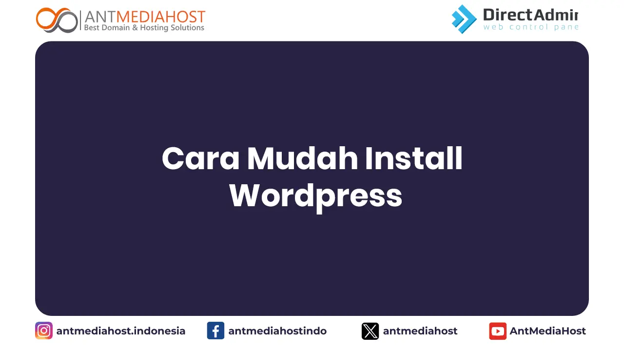 DirectAdmin - Cara Mudah Install Wordpress