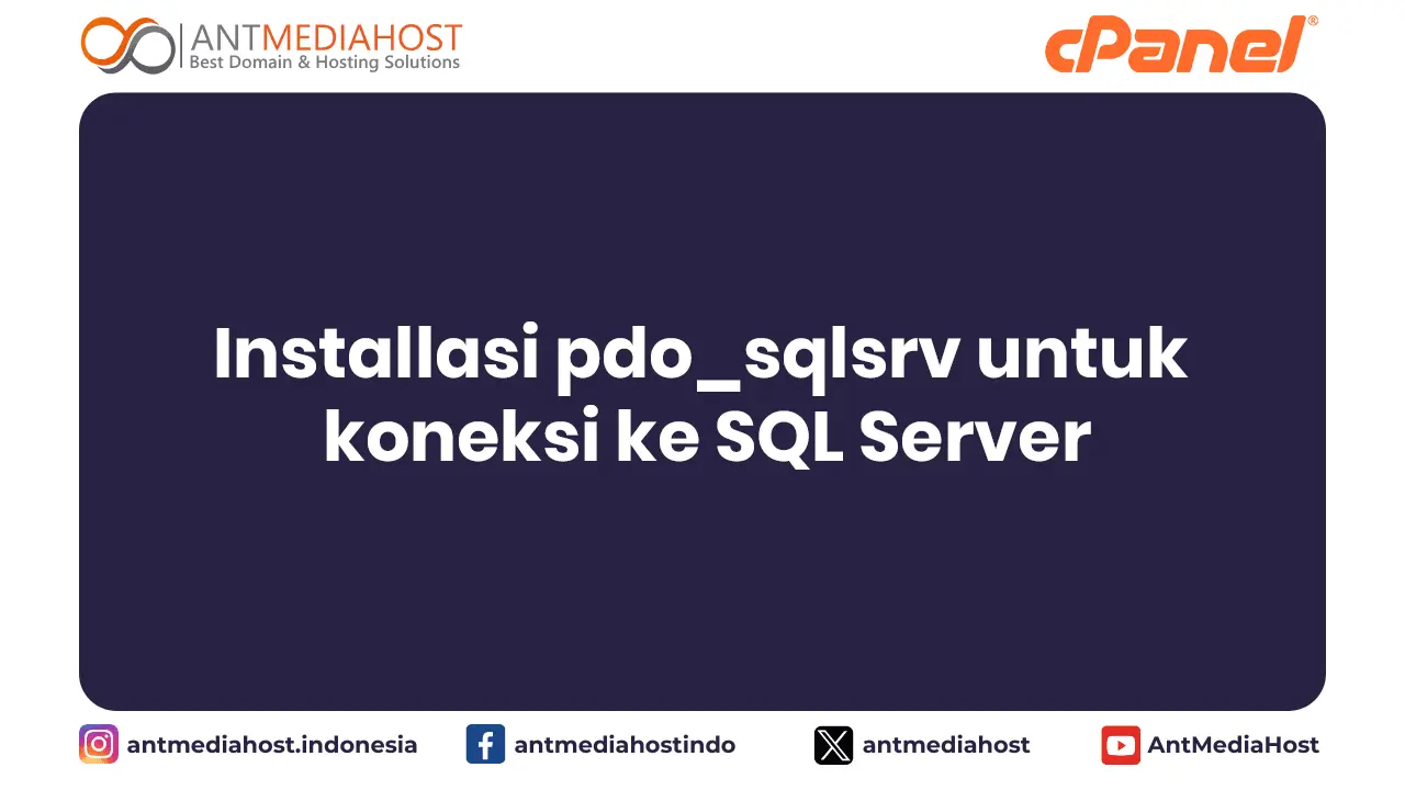 Installasi pdo_sqlsrv untuk koneksi ke SQL Server