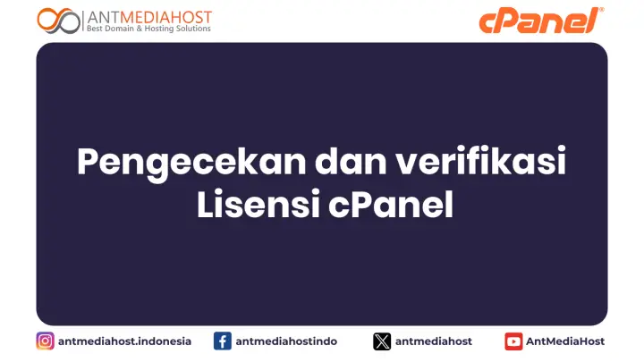 Pengecekan dan verifikasi lisensi cPanel