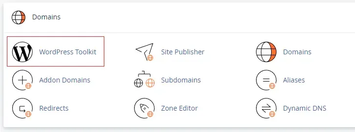 WordPress Toolkit Menu