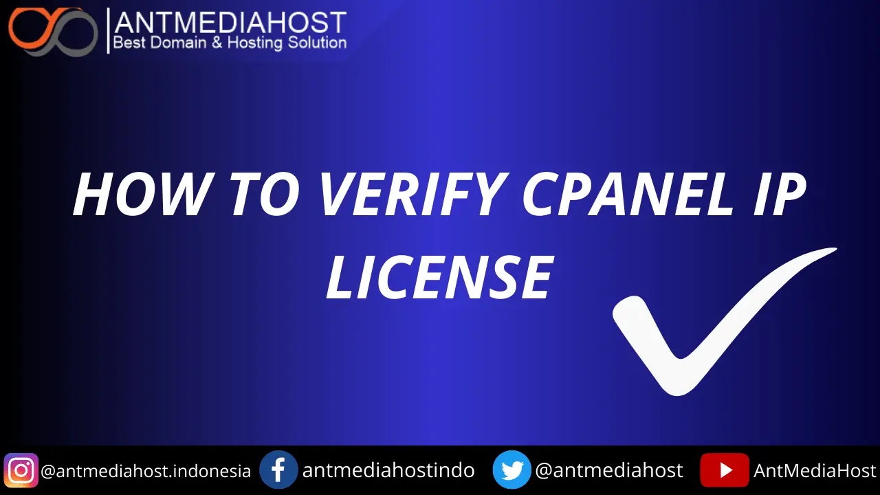 HOW TO VERIFY CPANEL IP LICENSE