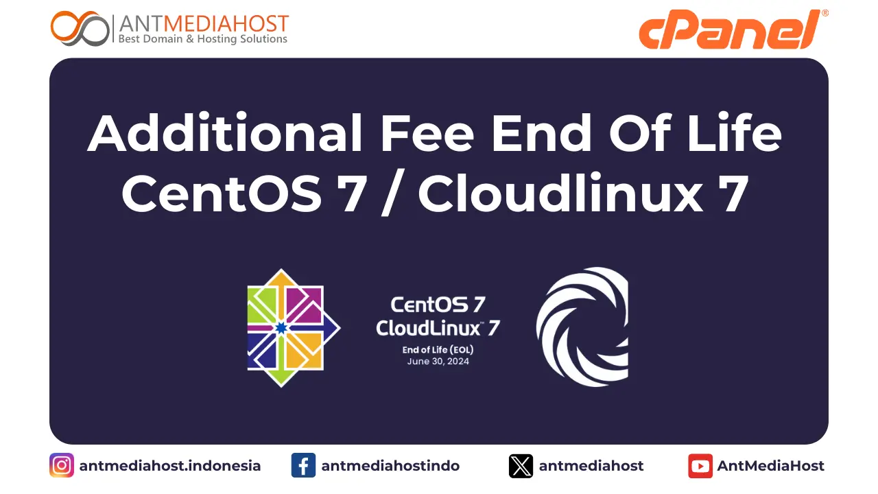 Additional Fee End-of-Life CentOS 7 / CloudLinux 7