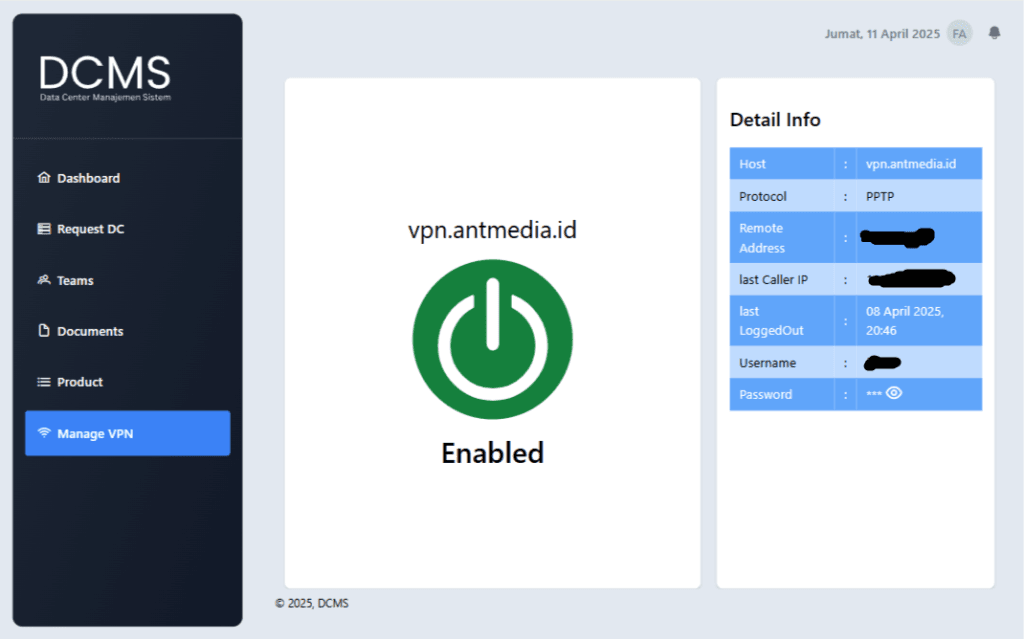 vpn dcms
