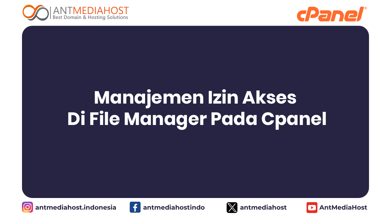 Manajemen Izin Akses Di File Manager Pada Cpanel