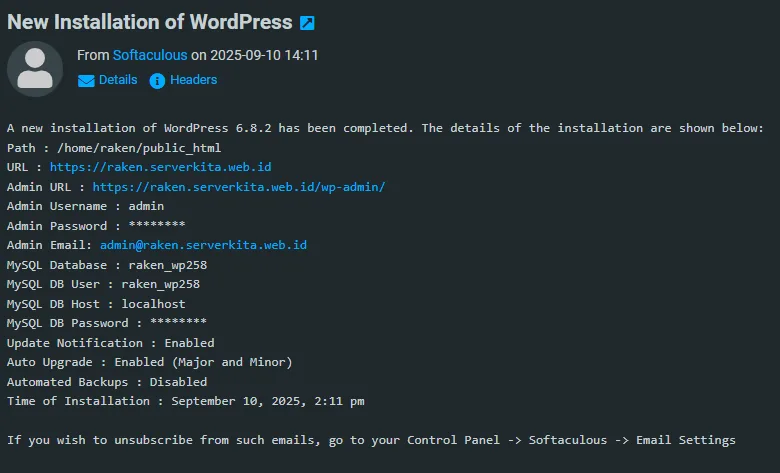 install wordpress