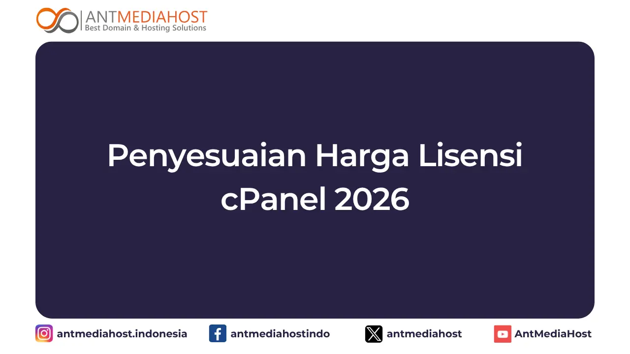 Penyesuaian Harga Lisensi cPanel 2026
