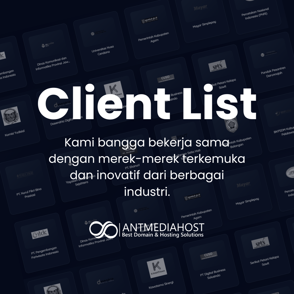 Client List AntMediaHost — Pelanggan & Mitra | antmediahost